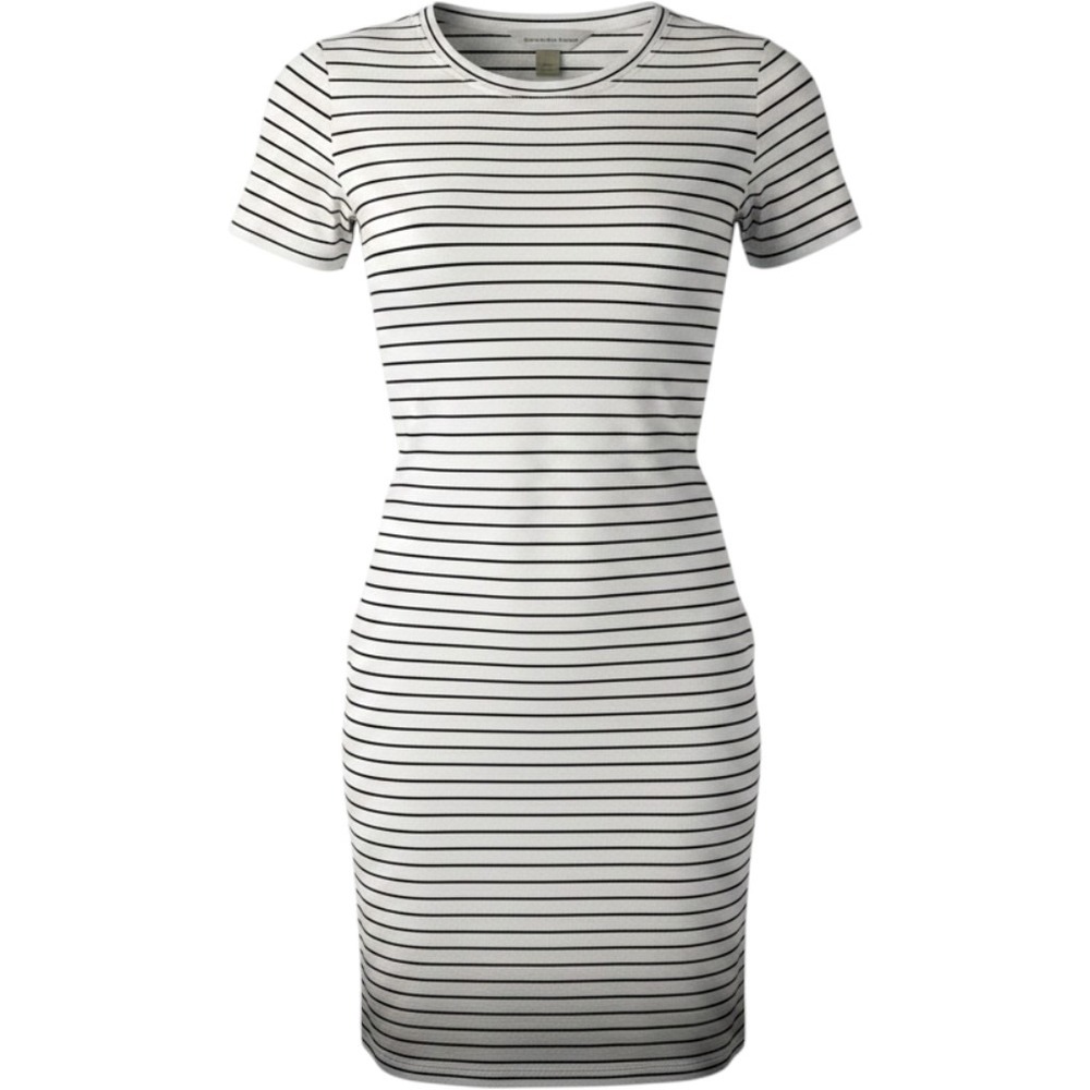 navy nautical striped dress M preppy 90s old money french girl minimalist